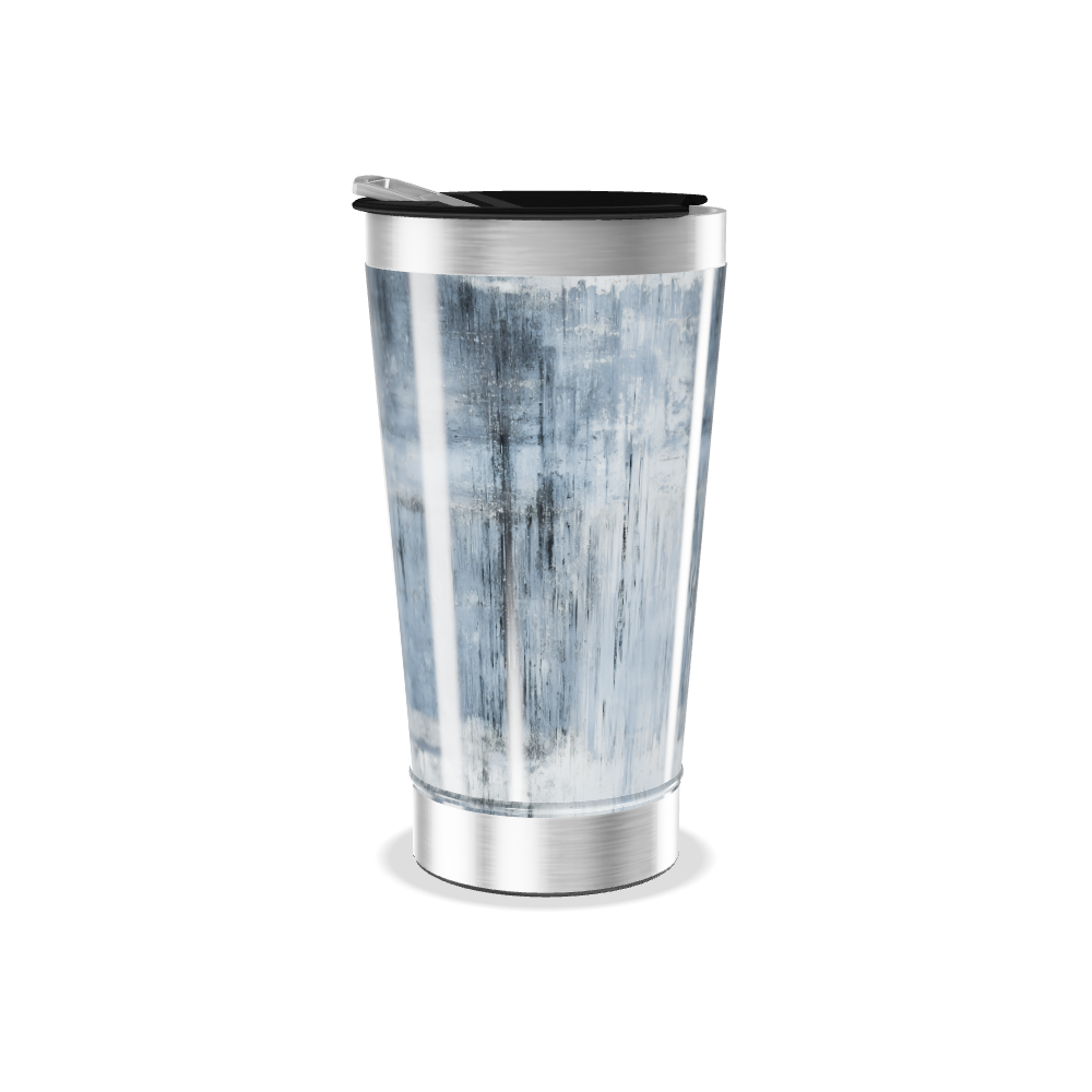 Copo Térmico - Estampa Azul Abstrata