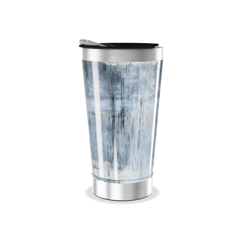 Copo Térmico - Estampa Azul Abstrata