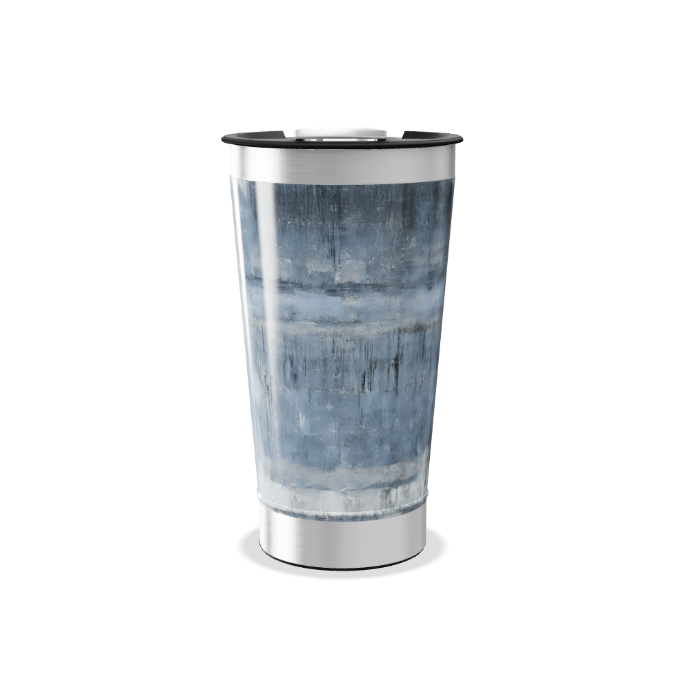 Copo Térmico - Estampa Azul Abstrata