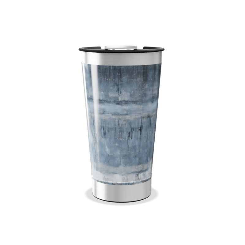 Copo Térmico - Estampa Azul Abstrata