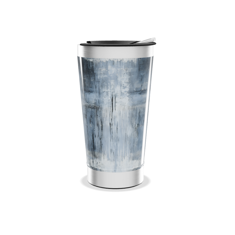 Copo Térmico - Estampa Azul Abstrata