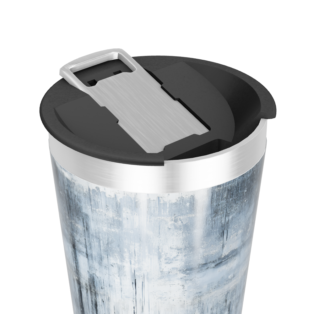 Copo Térmico - Estampa Azul Abstrata