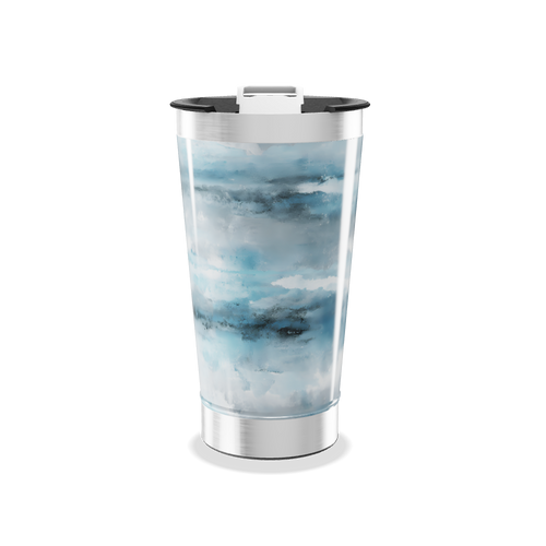 Copo Térmico - Azul Mármore Aço Inox