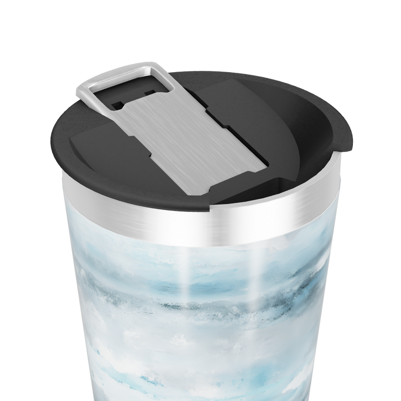 Copo Térmico - Azul Mármore Aço Inox