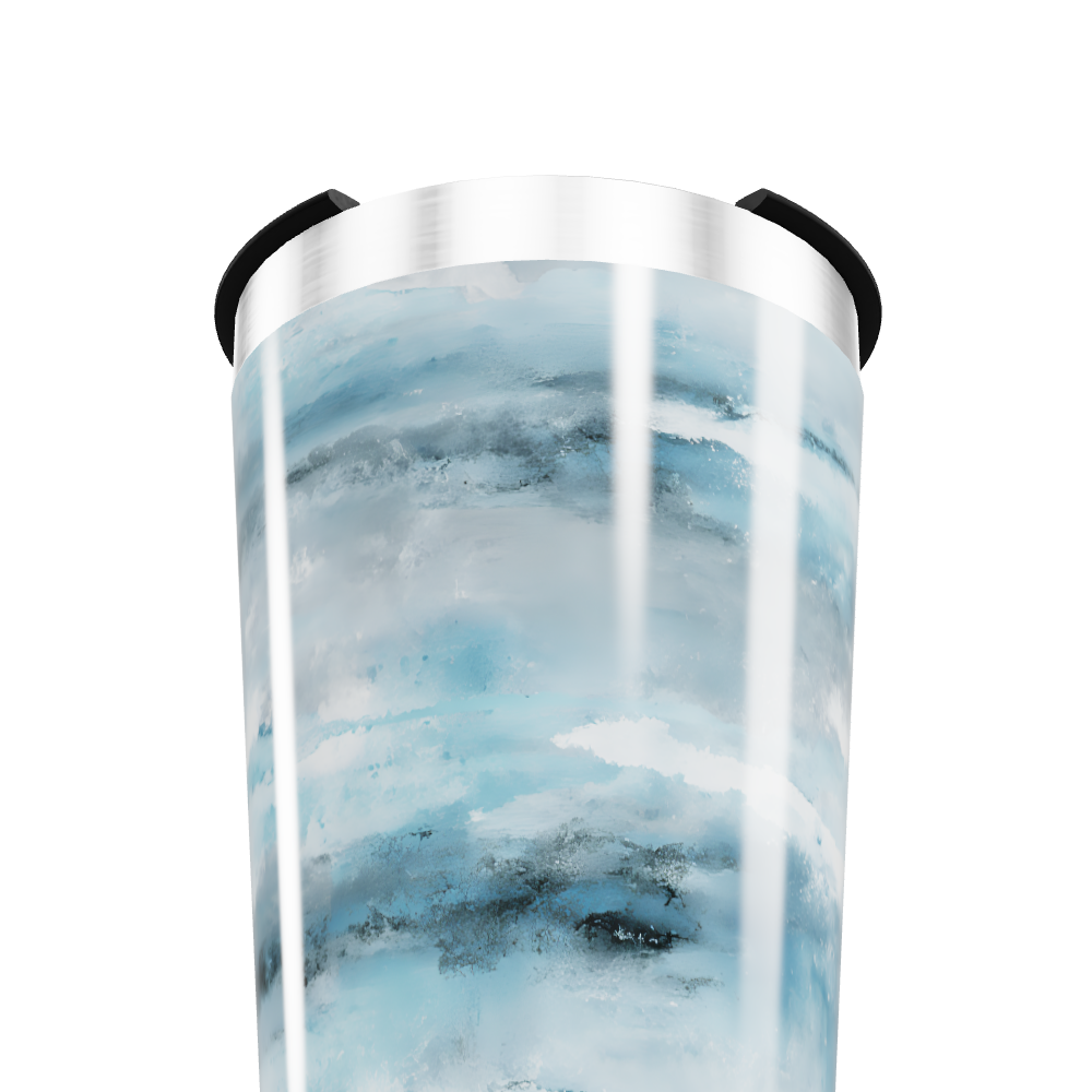 Copo Térmico - Azul Mármore Aço Inox