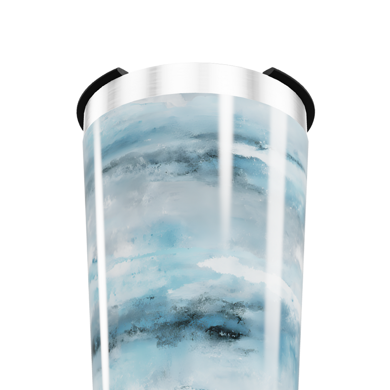 Copo Térmico - Azul Mármore Aço Inox