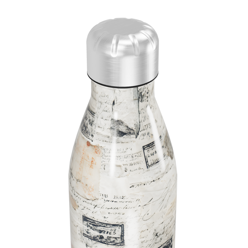 Garrafa Inox - Estampa Vintage Manuscrita