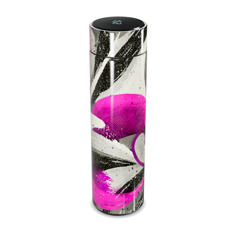 Garrafa Térmica Touch Estampa Rosa e Preta