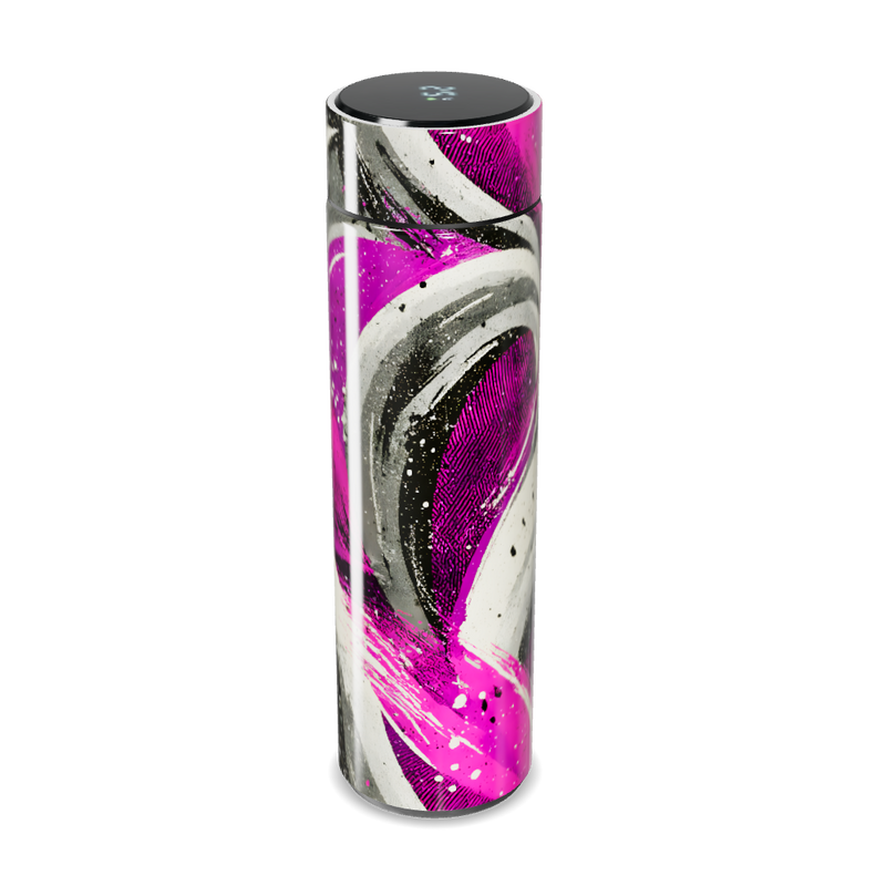 Garrafa Térmica Touch Estampa Rosa e Preta