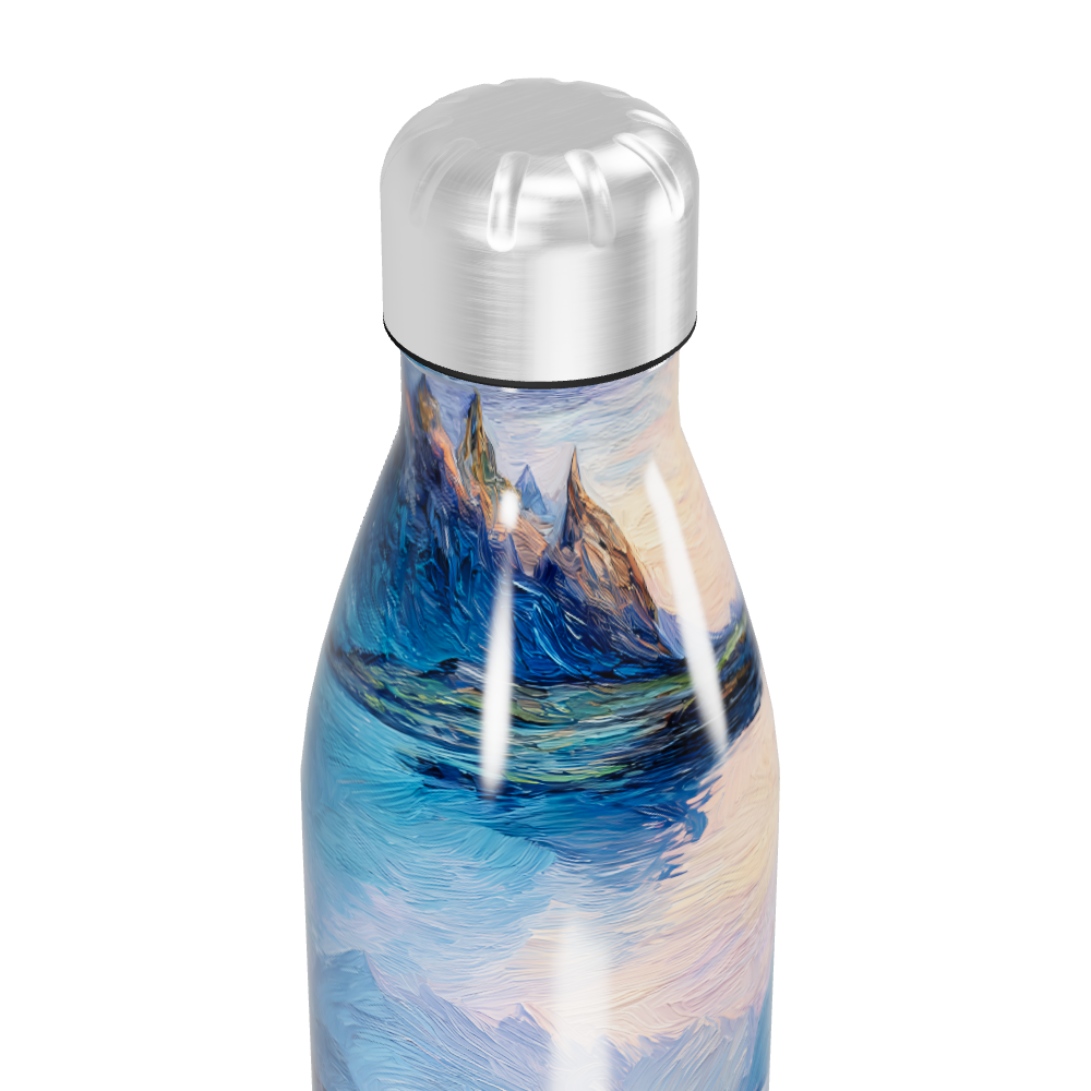 Garrafa Inox - Estampa Montanhas Azul