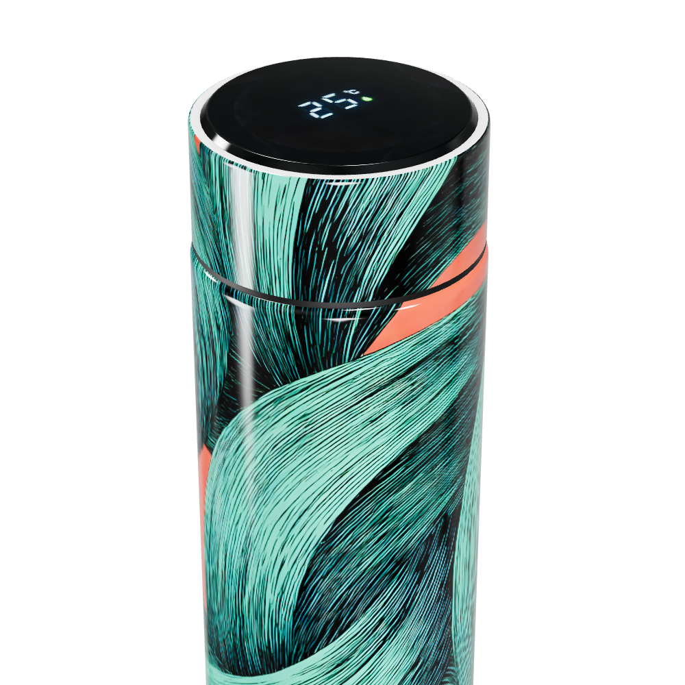 Garrafa Térmica Touch - Verde Estampada Digital