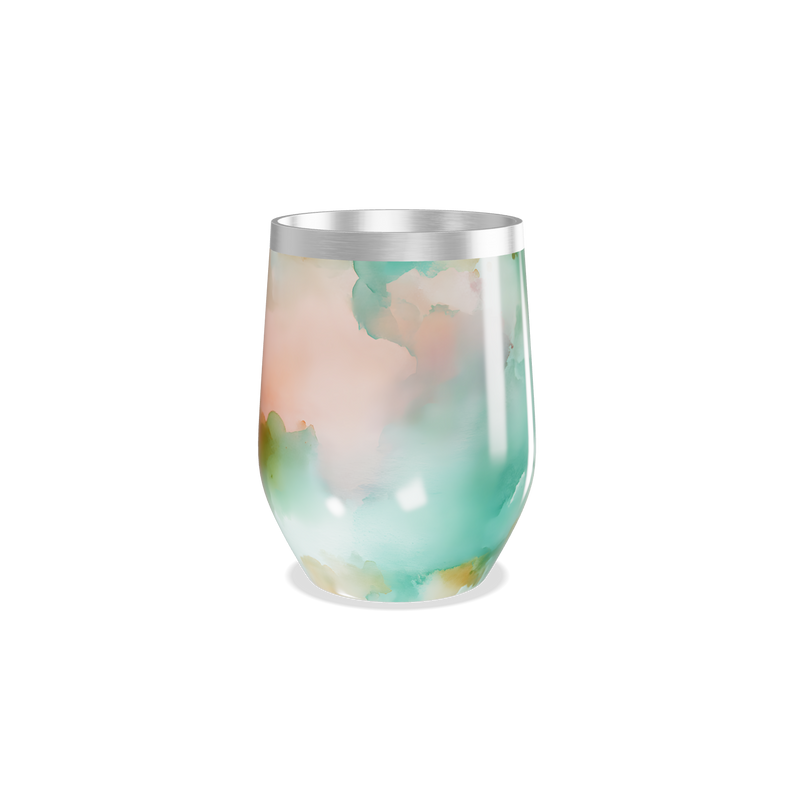 Copo Térmico Slim - Estampa Aquarela Colorida