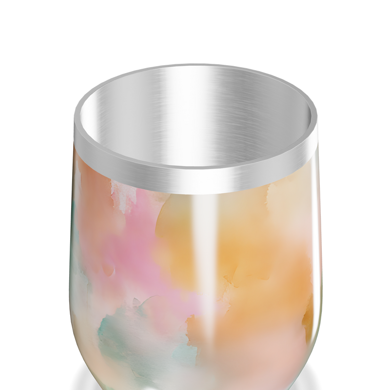 Copo Térmico Slim - Estampa Aquarela Colorida