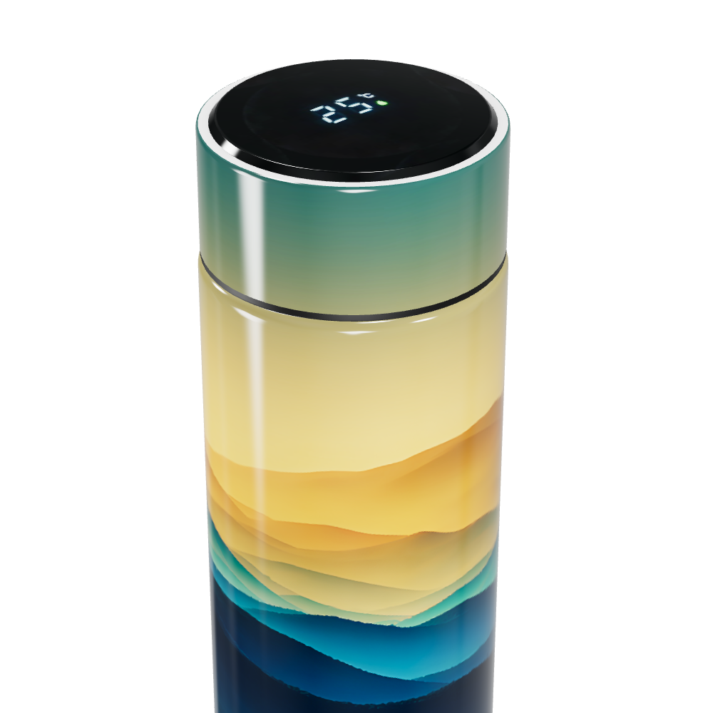 Garrafa Térmica Touch - Estampa Paisagem Colorida