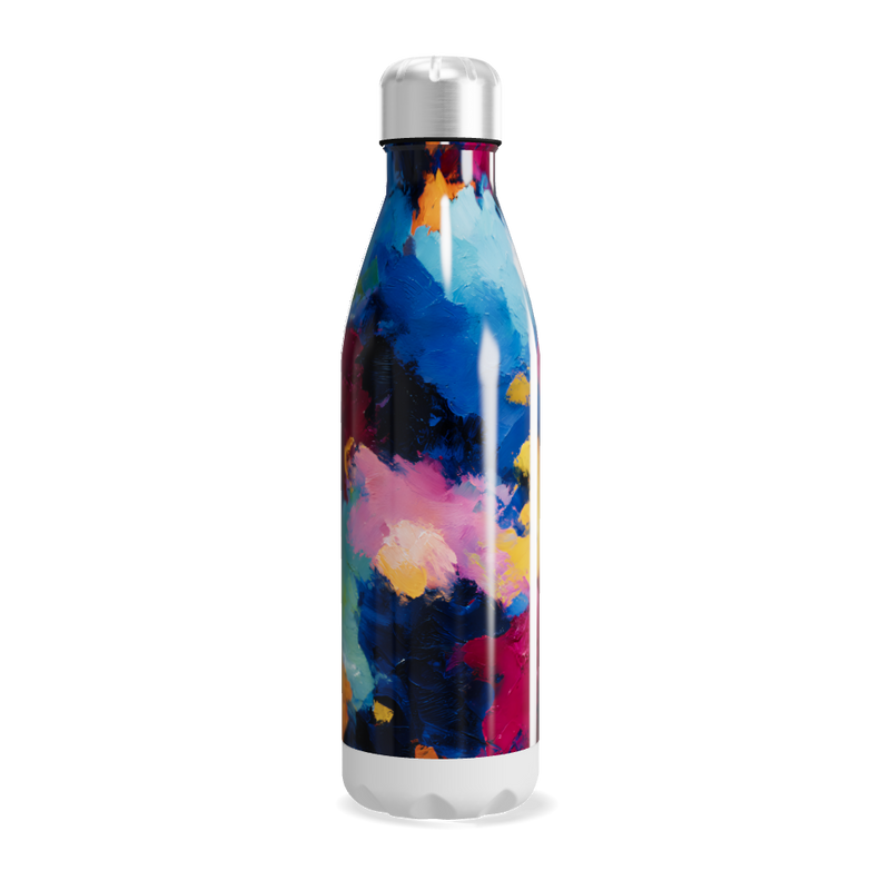 Garrafa Inox - Estampa Abstrata Colorida