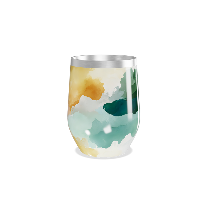 Copo Térmico Slim - Estampa Aquarela Colorida