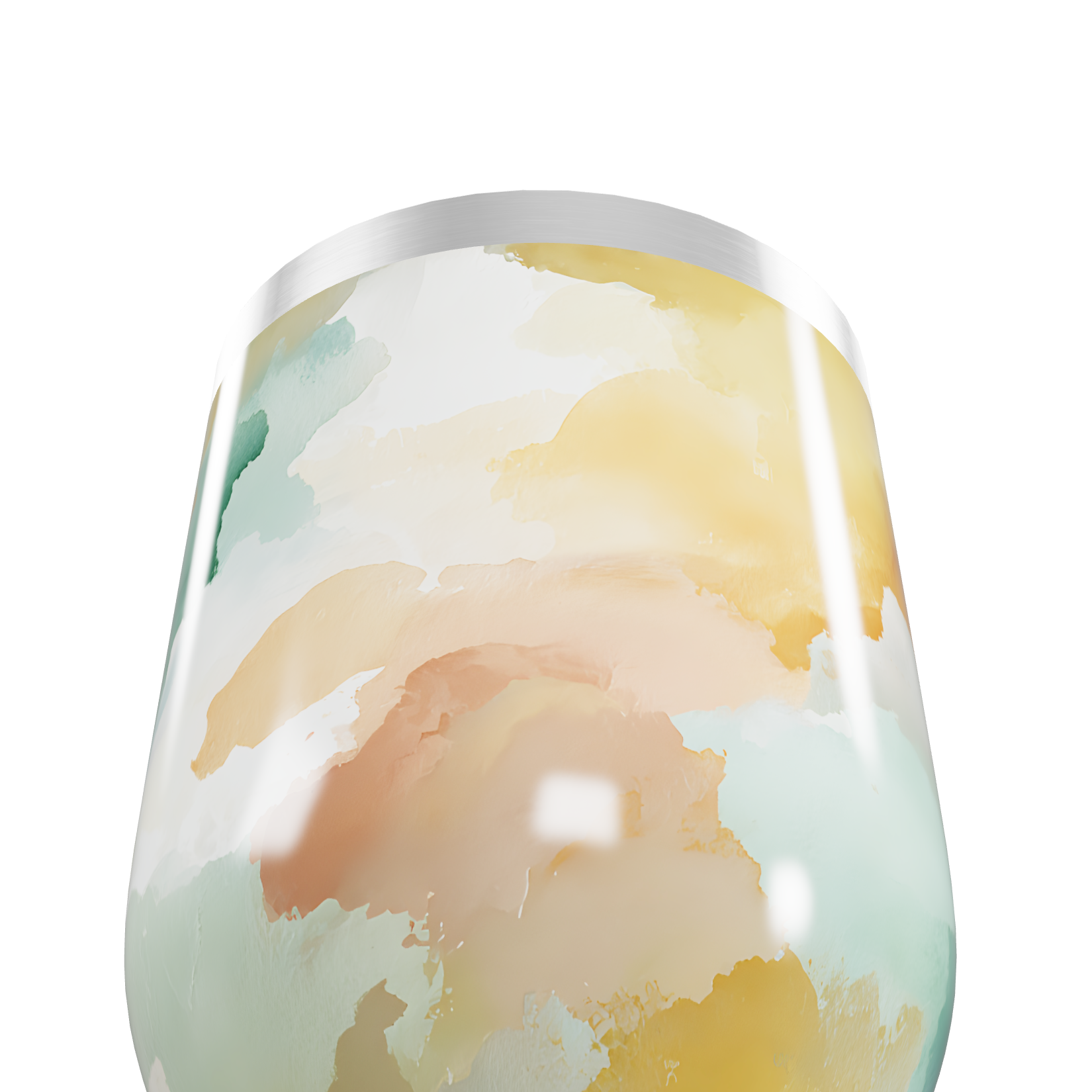 Copo Térmico Slim - Estampa Aquarela Colorida