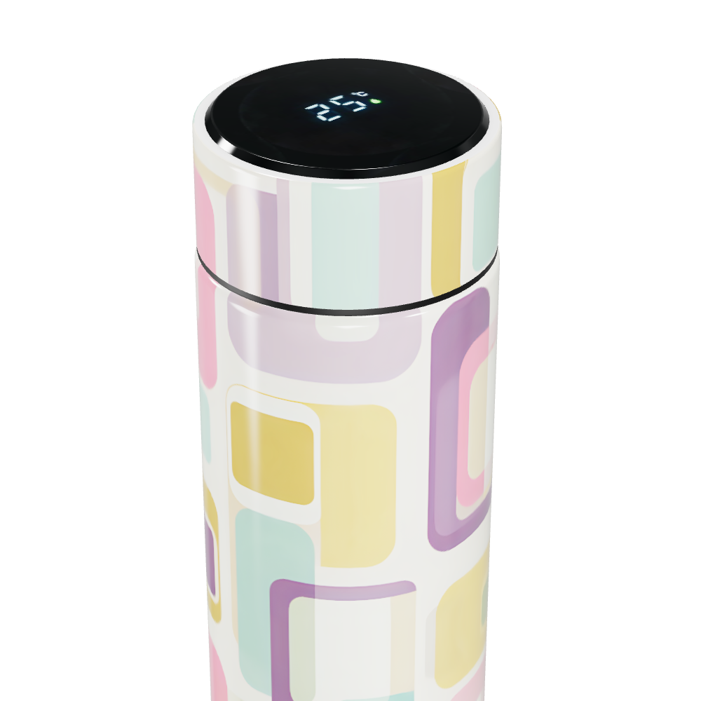 Garrafa Térmica Touch - Estampa Geométrica Colorida