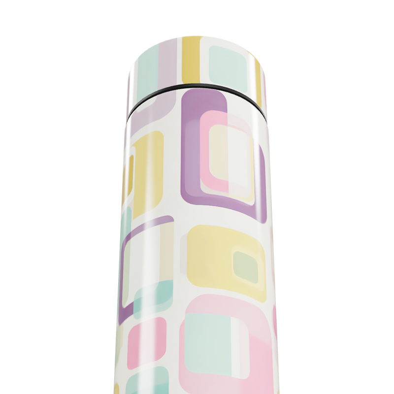 Garrafa Térmica Touch - Estampa Geométrica Colorida