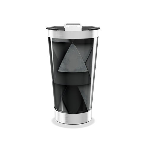 Copo Térmico - Preto Inox Geométrico