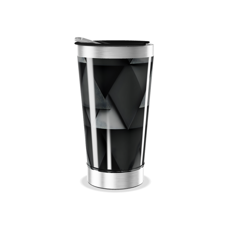Copo Térmico - Preto Inox Geométrico