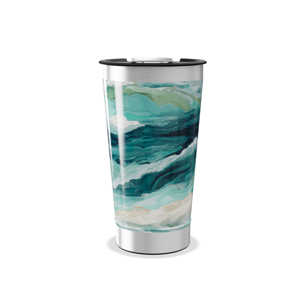 Copo Térmico - Estampa Azul e Verde