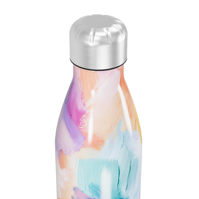Garrafa Inox - Colorida com Estampa Abstrata