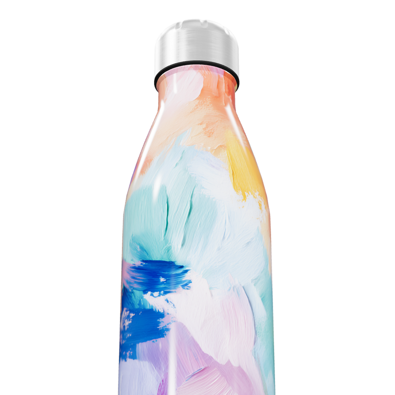 Garrafa Inox - Colorida com Estampa Abstrata