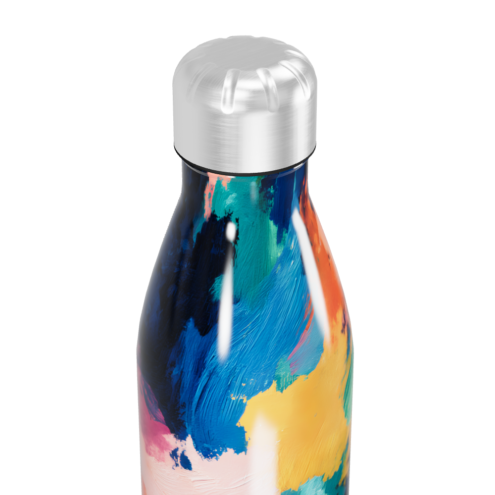 Garrafa Inox - Estampa Colorida Abstrata