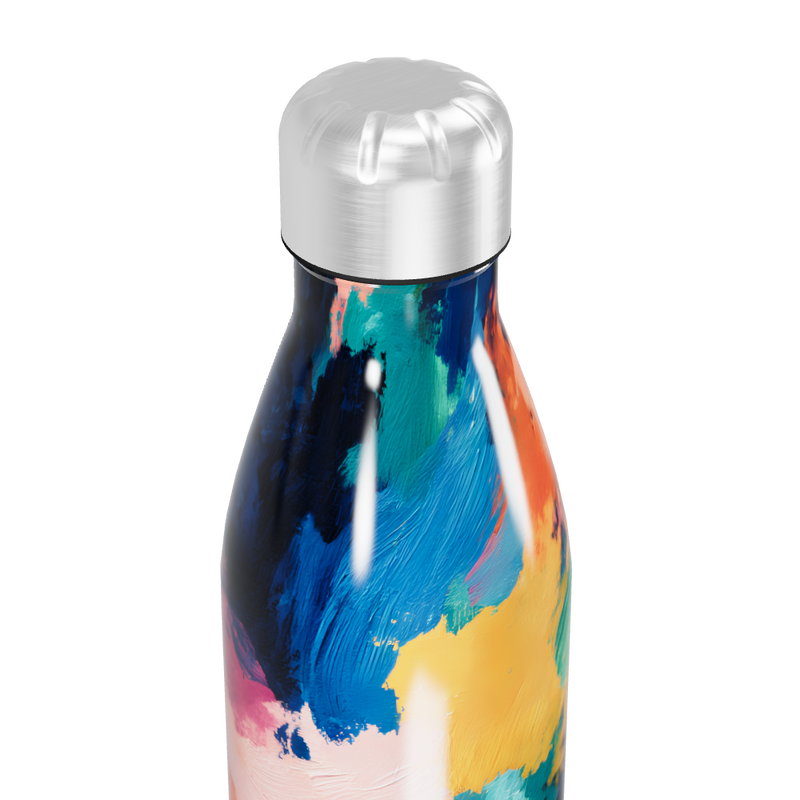 Garrafa Inox - Estampa Colorida Abstrata