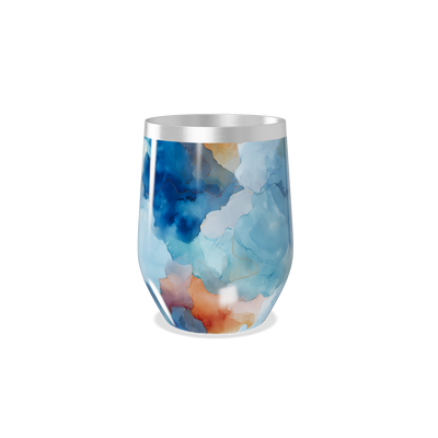 Copo Térmico Slim - Pintura Abstrata Azul