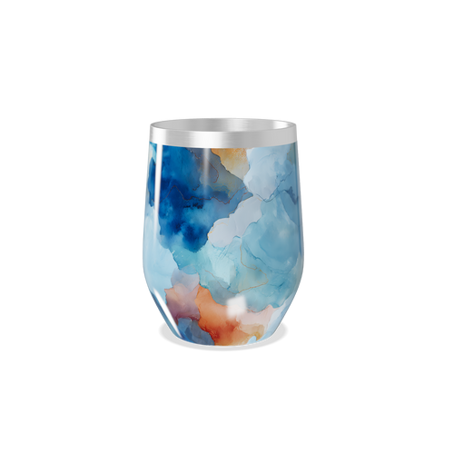 Copo Térmico Slim - Pintura Abstrata Azul