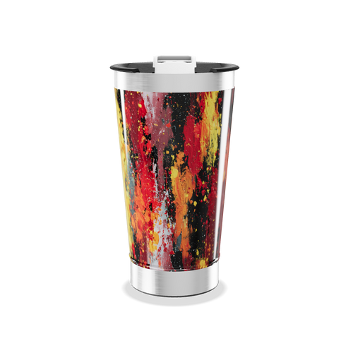 Copo Térmico - Estampa Abstrata Colorida