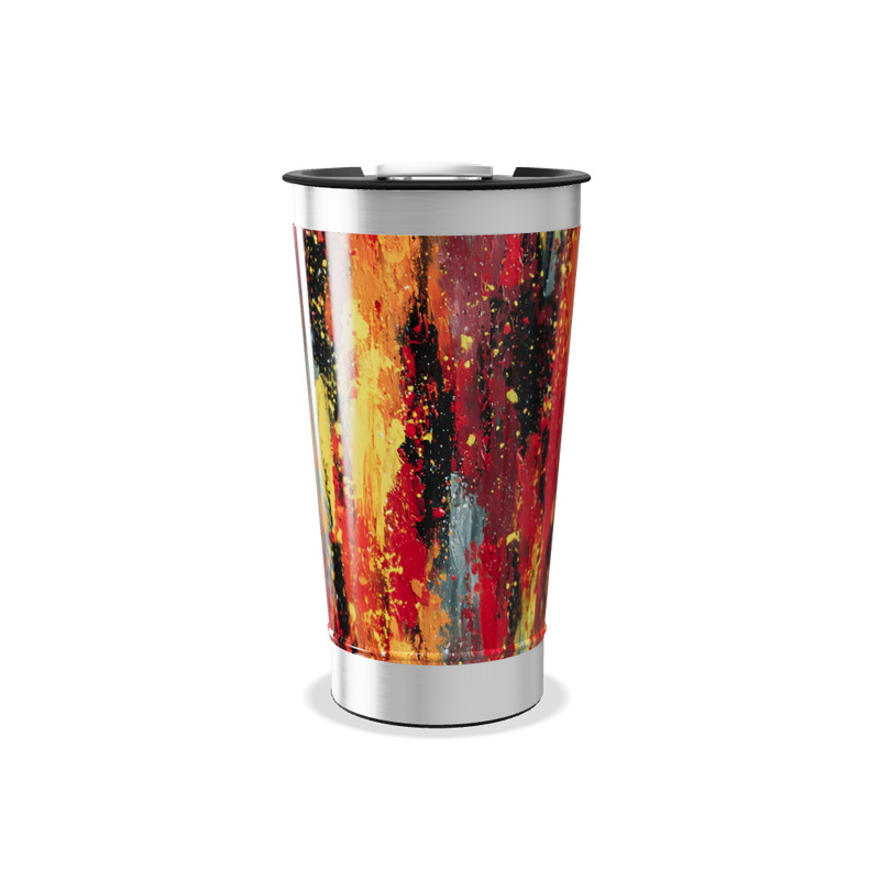 Copo Térmico - Estampa Abstrata Colorida