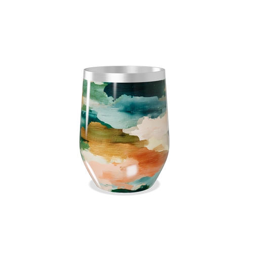 Copo Térmico Slim - Estampa Abstrata Colorida