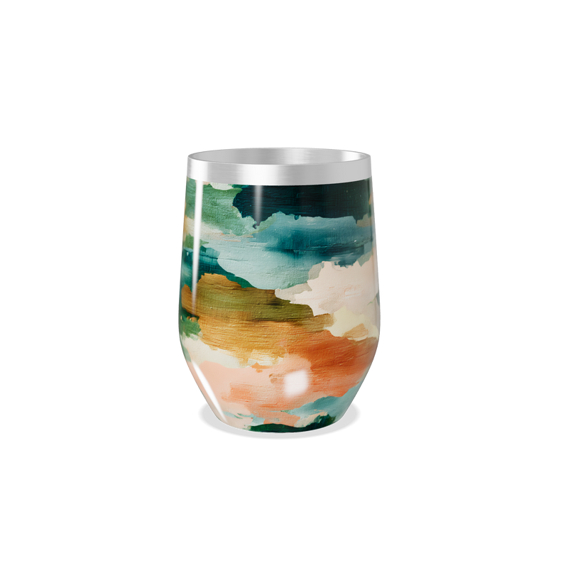 Copo Térmico Slim - Estampa Abstrata Colorida