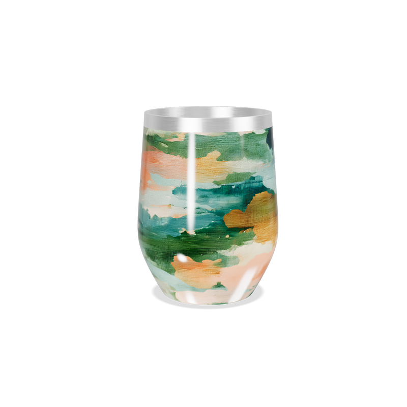 Copo Térmico Slim - Estampa Abstrata Colorida