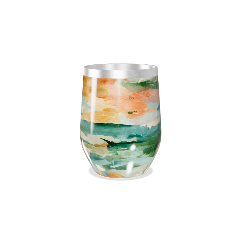 Copo Térmico Slim - Estampa Abstrata Colorida