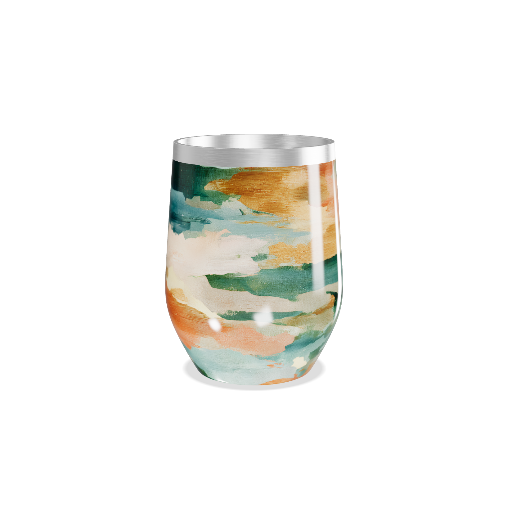 Copo Térmico Slim - Estampa Abstrata Colorida