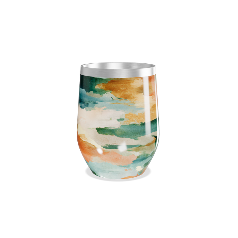 Copo Térmico Slim - Estampa Abstrata Colorida