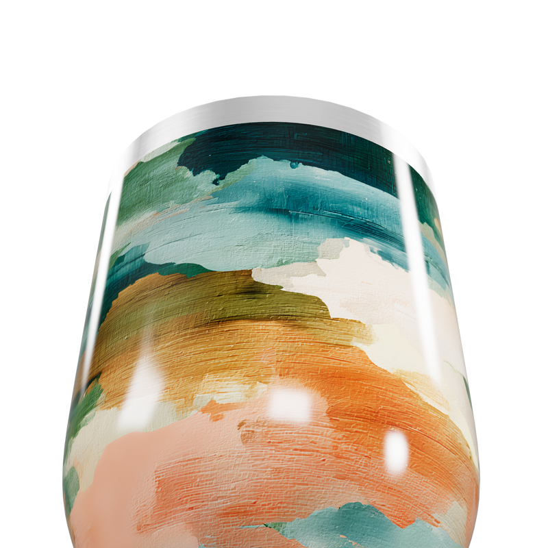 Copo Térmico Slim - Estampa Abstrata Colorida