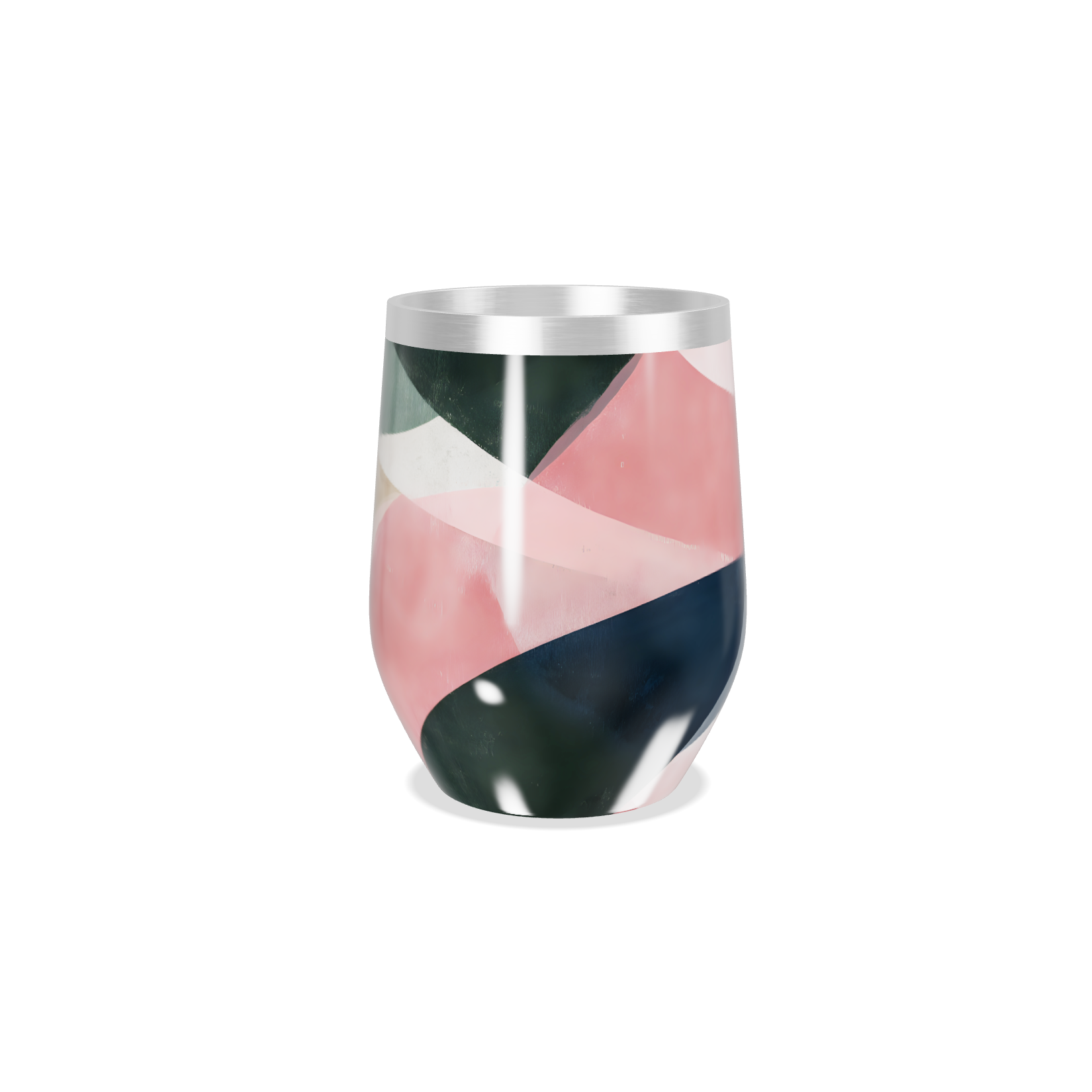 Copo Térmico Slim - Abstrato Rosa e Azul