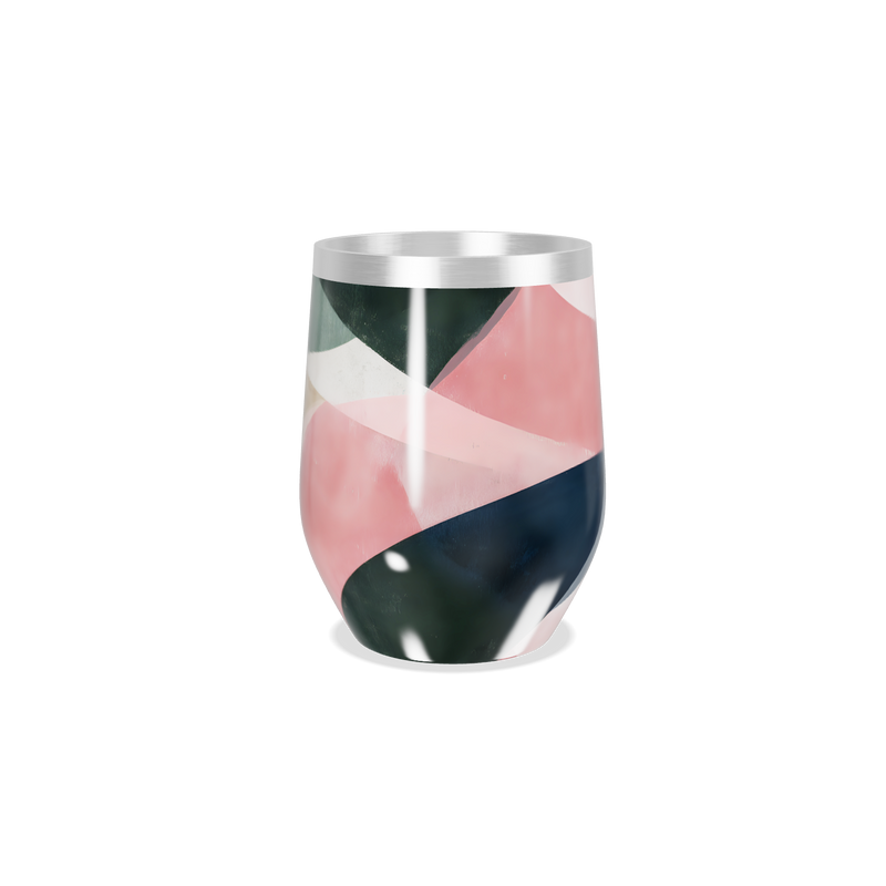 Copo Térmico Slim - Abstrato Rosa e Azul