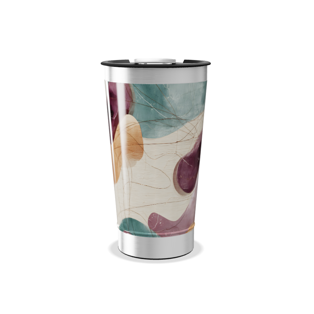 Copo Térmico - Estampa Abstrata Multicolorida