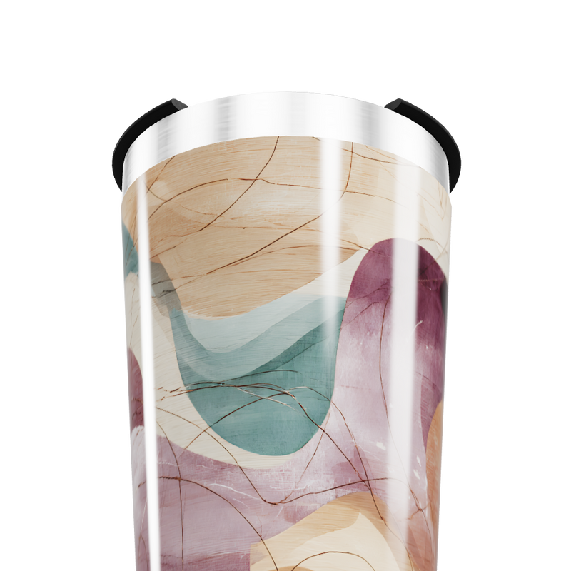 Copo Térmico - Estampa Abstrata Multicolorida