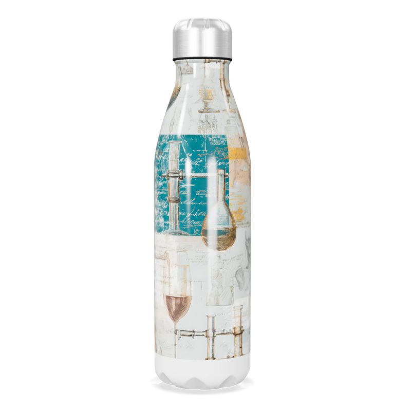 Garrafa Inox - Estampa Laboratório Vintage