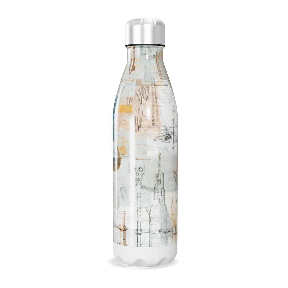 Garrafa Inox - Estampa Laboratório Vintage