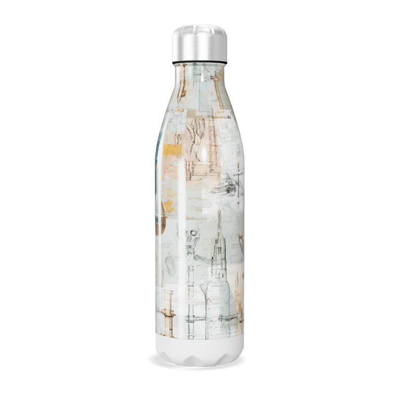 Garrafa Inox - Estampa Laboratório Vintage