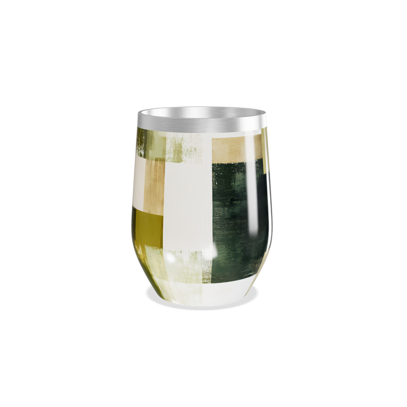 Copo Térmico Slim - Estampa Geométrica Verde