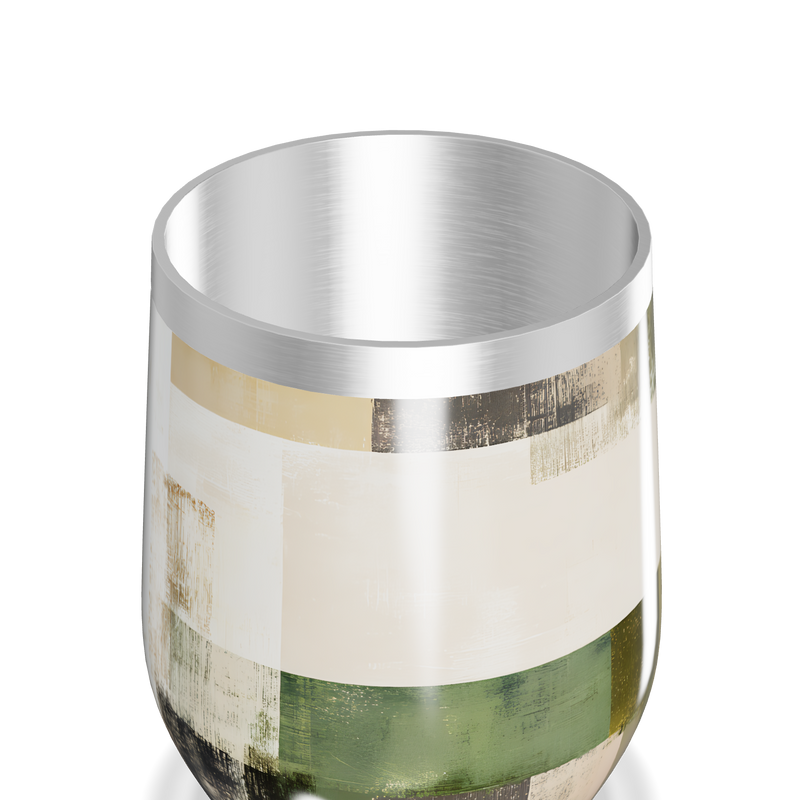 Copo Térmico Slim - Estampa Geométrica Verde